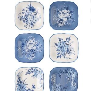 The Pioneer Woman Delilah Appetizer Blue and White Floral  Set